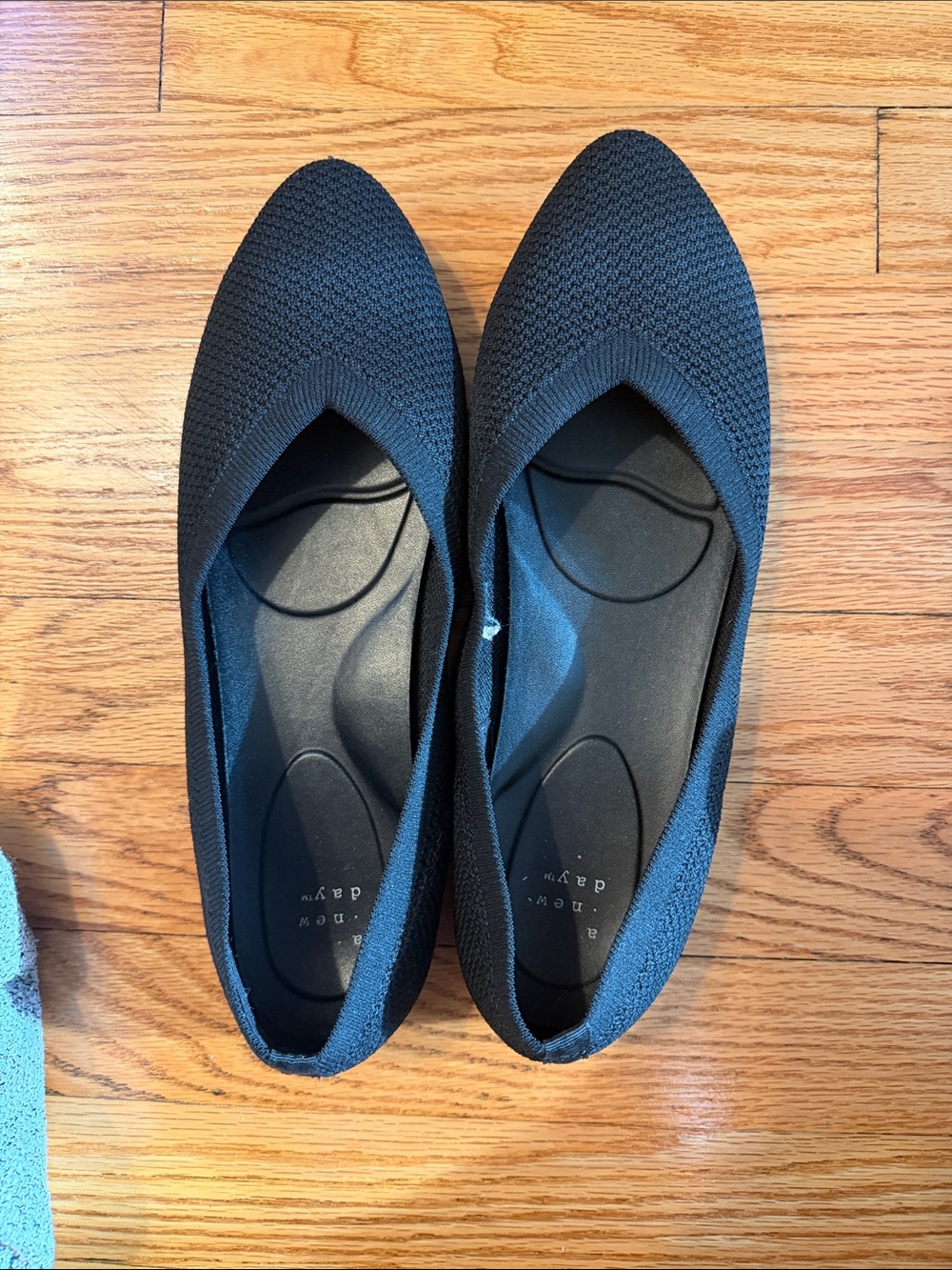 a new day Black Knit Ballet Flats